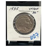 1935 Buffalo Nickel in VF/EF Condition