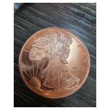 Walking Liberty Design Copper Round