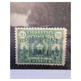 1930 Texas Cigarette Revenue Tax Stamp