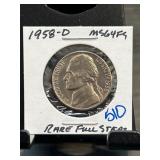 1958-D Jefferson Nickel MS64FS Rare Full Steps