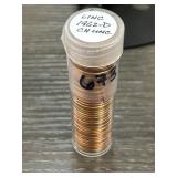 Tube of 1962-D Lincoln Cents in Choice Uncirculate