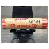 50-Coin Roll of Wheat Pennies