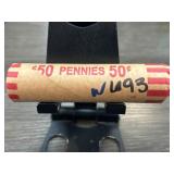 Roll of Wheat Pennies Cents