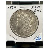 1884 Morgan Silver Dollar AU Condition