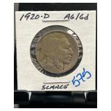1920-D Buffalo Nickel in Holder