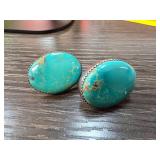Sterling Silver Navajo Turquoise Earrings