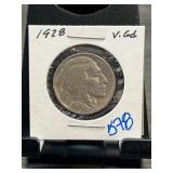 1928 Buffalo Nickel in Protective Holder