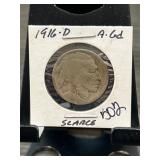 1916-D Buffalo Nickel in Holder