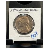 1941-D Jefferson Nickel in Uncirculated Condition
