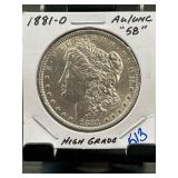 1881-O Morgan Silver Dollar High Grade
