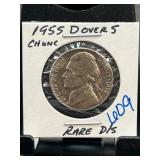 1955 D/S Jefferson Nickel Double Die Obverse