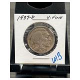1937-D Buffalo Nickel in Very Fine Condition