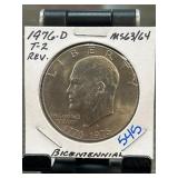 1976-D Eisenhower Bicentennial Dollar Coin