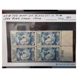 1933 Byrd Commemorative Stamp Block