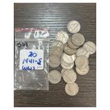 20 1941-5 Jefferson Nickels in Bag