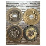 Four Square-Hole Asian Coins