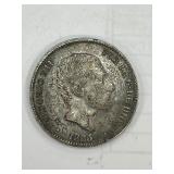 1885 Alfonso XII Spanish Coin in Circulated Condit