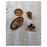 Four Vintage Pins Masonic