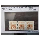 1986 2136 Mint NH Plate 1 Coil Strip (3)
