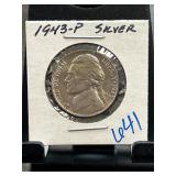 1943-P Jefferson Silver Nickel in Holder