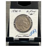 1936-S Buffalo Nickel in Holder
