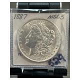 1887 Morgan Silver Dollar MS63