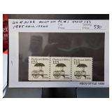 USA 2133 Mint NH Plate 1 Strip (3), 1985