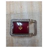 Masonic-Themed Metal Belt Buckle