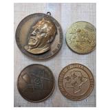 Four Commemorative Coins and Medals