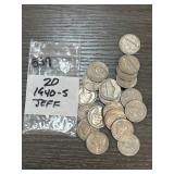 20 Jefferson Nickels (1940-1945)