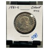 1981-S Susan B. Anthony Dollar Coin