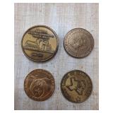 Four Masonic Texas Commemorative Coins