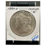 1884-O Morgan Silver Dollar in Holder