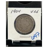 1904 Liberty Nickel in Holder