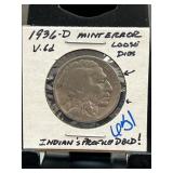 1936-D Buffalo Nickel Mint Error