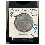 1974 Bangladesh 10 Poisha Coin in CH UNC Condition