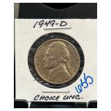 1949-D Jefferson Nickel Choice Uncirculated