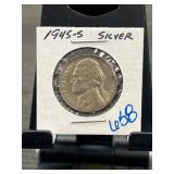 1945-S Jefferson Nickel in Protective Holder