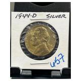 1944-D Jefferson Nickel Labeled as Silver