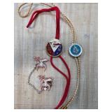 Fraternal Masonic Bolo Ties and Pins Set