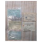 Vintage Ladies Identification Cards