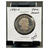 1981-S Susan B. Anthony Gem Proof Dollar