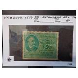 1946 US RV42 Motor Vehicle Tax Stamp