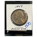 1947 Jefferson Nickel in Uncirculated Condition