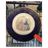 Salem China Co. Service Plate, 23 Karat Gold Trim