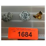 Three Harley-Davidson Lapel Pins