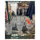 Etched Clear Glass Stemware