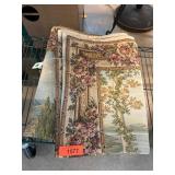 Woven Tapestry Wall Hanging with Scenic Design
