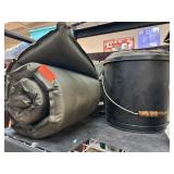 Military-Style Sleeping Pad and Metal Bucket