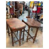 Wooden Accent Tables With Inlay Design